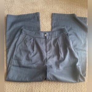 SHEIN Gray Dress Pants with Straight Leg Design